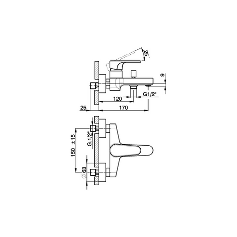 Cisal - Alma - Single Lever Bath Mixer