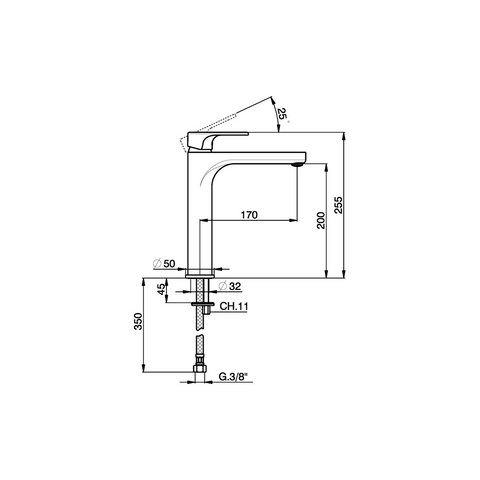 Cisal - Alma - Single Lever High Basin Mixer