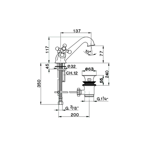 Cisal - Arcana - Duplex Basin Mixer