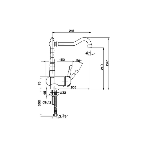 Cisal - Arcana Royal - Single Lever Sink Mixer