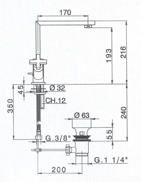 Cisal - Barcelona Quad - Duplex Basin Mixer