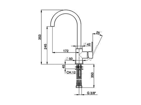 Cisal - Tender - Single Lever Sink Mixer