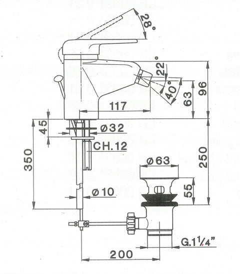 Cisal - Cronos - Single Lever Bidet Mixer