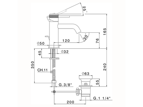 Huber - Chronos - Single Lever Basin Mixer
