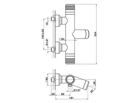 Huber - Chronos - Thermostatic Bath Mixer