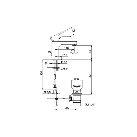 Cisal - Cubic - Single Lever Basin Mixer