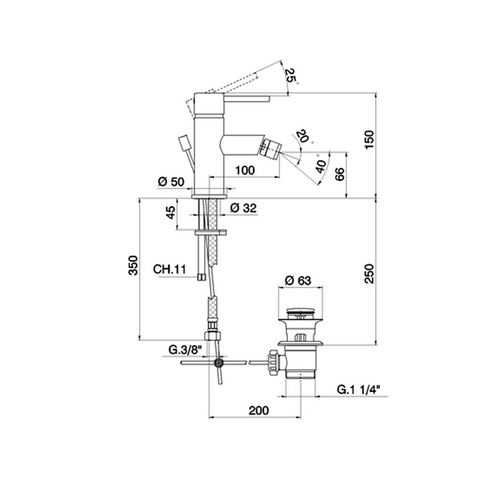 Cisal - City - Single Lever Bidet Mixer
