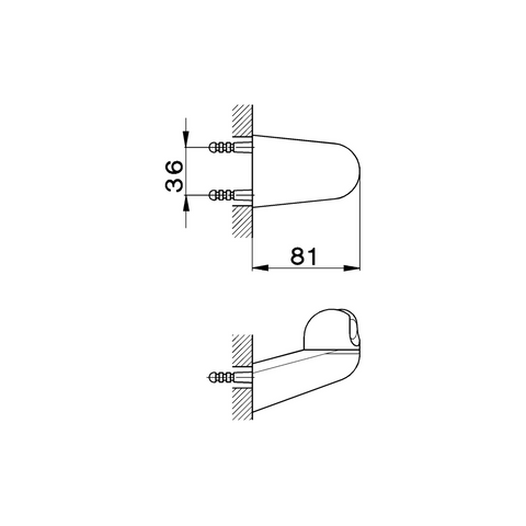 Cisal - Docce - Head Shower Support