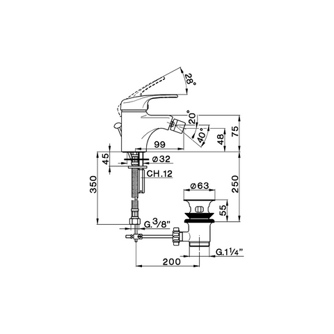 Cisal - Europa - Single Lever Bidet Mixer