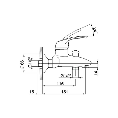 Cisal - Flash - Single Lever Bath Mixer