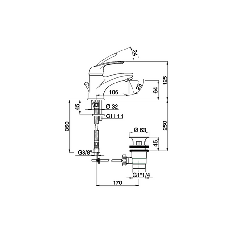 Cisal - Flash - Single Lever Basin Mixer