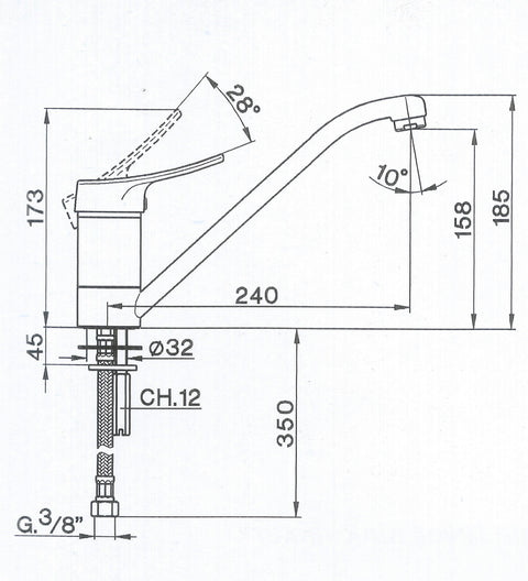 Cisal - Futurity - Single Lever Sink Mixer