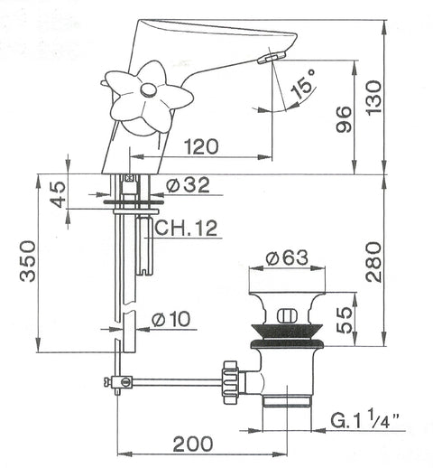 Cisal - Ginvera Ceramica - Duplex Basin Mixer