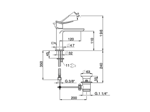 Huber - Harlock - Single Lever Basin Mixer