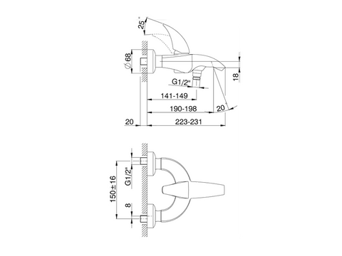 Huber - Icon - Single Lever Bath Mixer