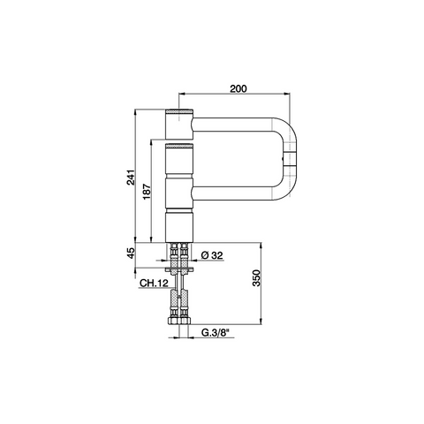 Cisal - Cucina - Single Lever Articulated Sink Mixer