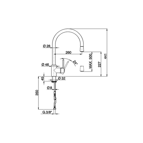 Cisal - Cucina - Single Lever Extractable Sink Mixer