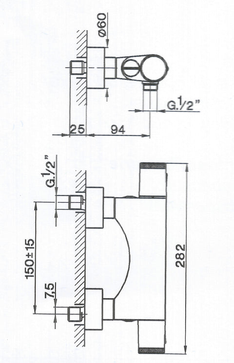 Cisal - Less - Thermostatic Bath Mixer