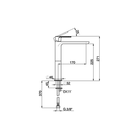 Cisal - Lineaviva - Single Lever High Basin Mixer