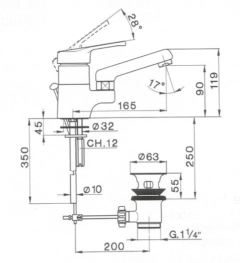 Cisal - Mito 2 - Single Lever Spout Basin Mixer