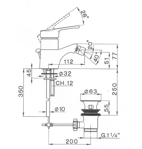 Cisal - Mito 2 - Single Lever Bidet Mixer