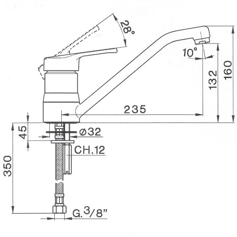 Cisal - Mito 2 - Single Lever Sink Mixer