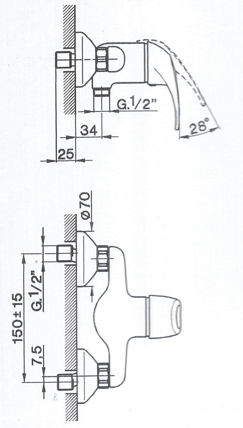 Cisal - Magic - Single Lever Shattaf Mixer