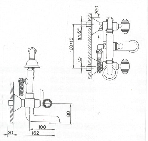 Cisal - Nirvana - Complete Duplex Bath Mixer