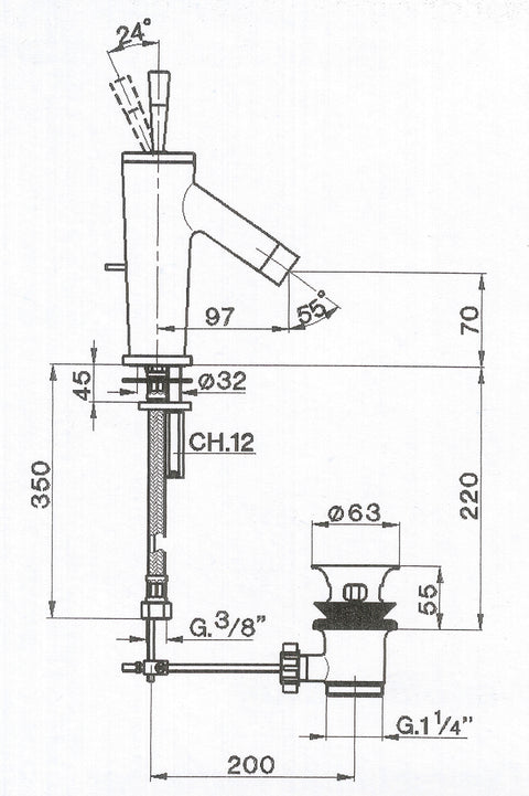 Cisal - Pumpy - Single Lever Basin Mixer