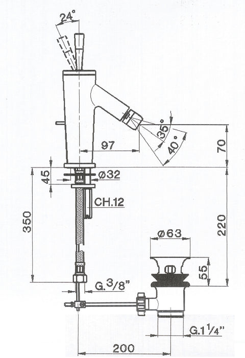 Cisal - Pumpy - Single Lever Bidet Mixer