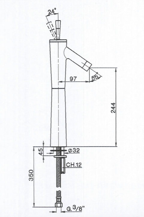Cisal - Pumpy - Single Lever Tall Basin Mixer