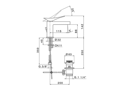 Cisal - Roadster Accent - Single Lever Basin Mixer