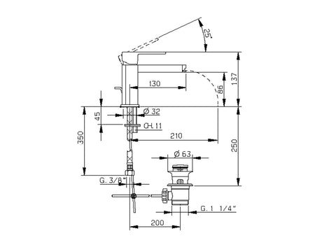Cisal - Roadster Cascade - Single Lever Basin Mixer
