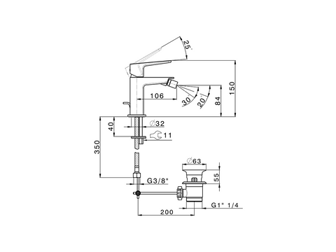 Cisal - Rock & Roll - Single Lever Bidet Mixer