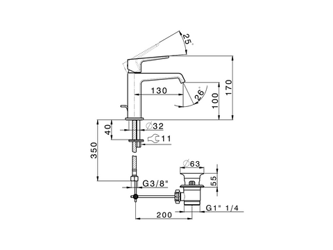 Cisal - Rock & Roll - Single Lever Basin Mixer