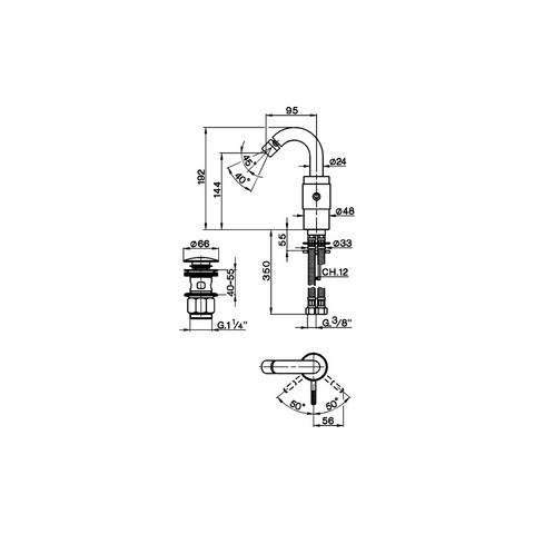 Cisal - Step - Single Lever Bidet Mixer