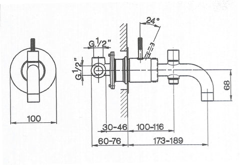 Cisal - Step - Single Lever Bath Mixer