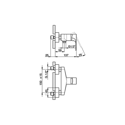 Cisal - Alma - Single Lever Shattaf Mixer