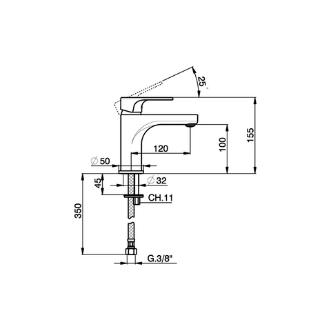 Cisal - Alma - Single Lever Large Basin Mixer