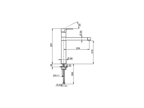 Cisal - Alma - Single Lever Sink Mixer