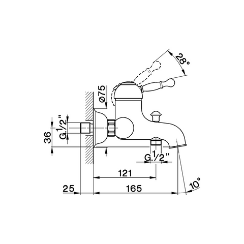 Cisal - Arcana Royal - Single Lever Bath Mixer