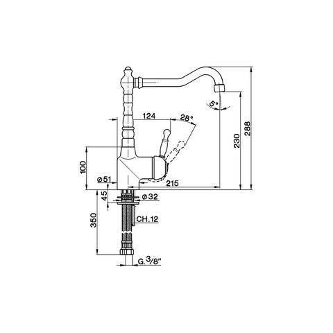 Cisal - Arcana Royal - Single Lever Sink Mixer