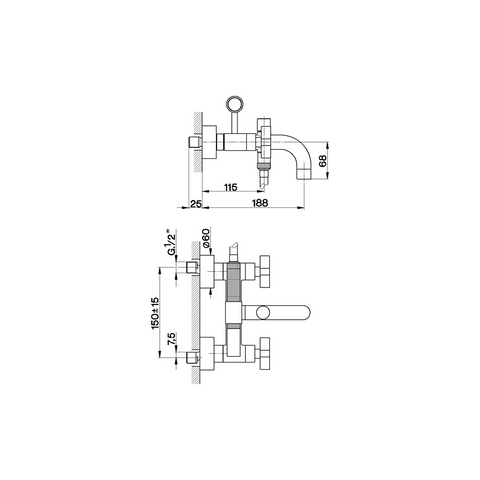 Cisal - Barcelona - Duplex Complete Bath Mixer