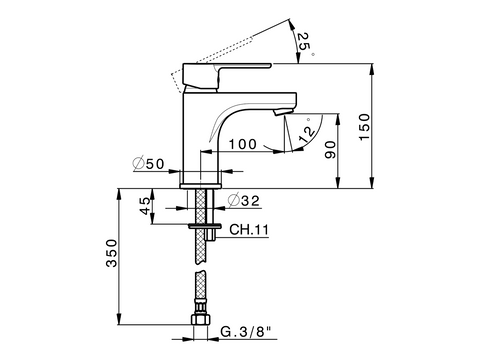 Cisal - Tender - Single Lever Basin Mixer