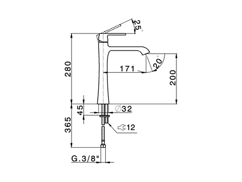 Cisal - Cherie - Single Lever High Basin Mixer
