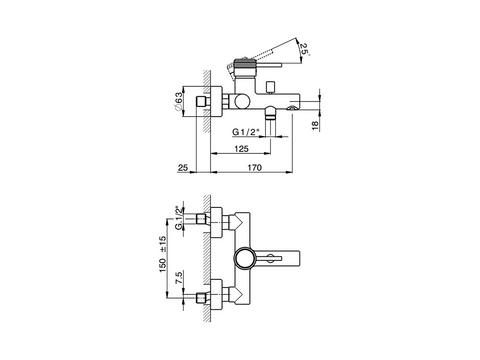 Huber - Chronos - Single Lever Bath Mixer