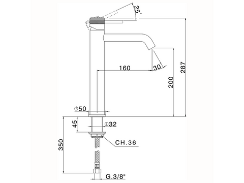 Huber - Chronos - Single Lever Tall Basin Mixer