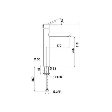 Cisal - City - Single Lever High Basin Mixer
