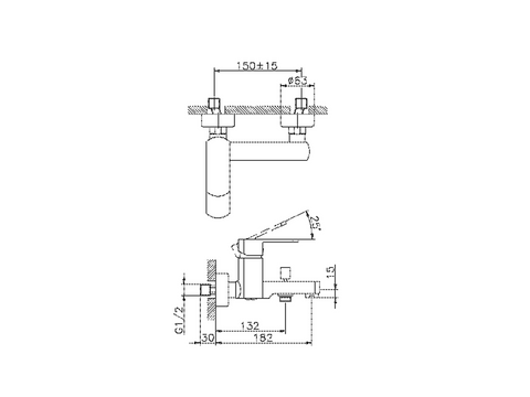 Huber - Dado - Single Lever Bath Mixer
