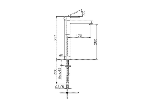 Huber - Dado - Single Lever Tall Basin Mixer